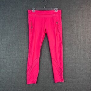 Lululemon Athletica Pink Activewear Cropped‎ Leggings Women's Size 10